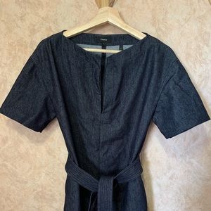 Theory Belted Denim Mini Dress Size 2